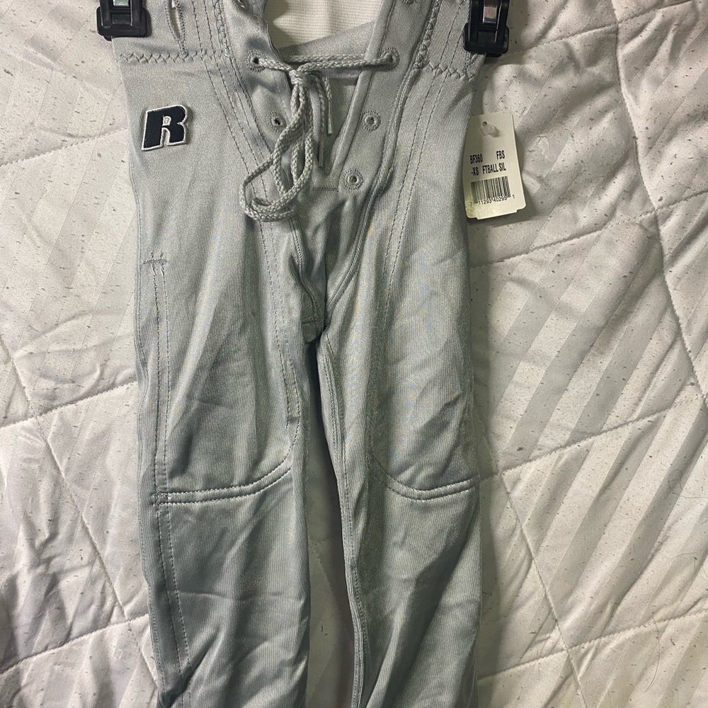 Russell Athletic Silver Youth XS Football Pants
